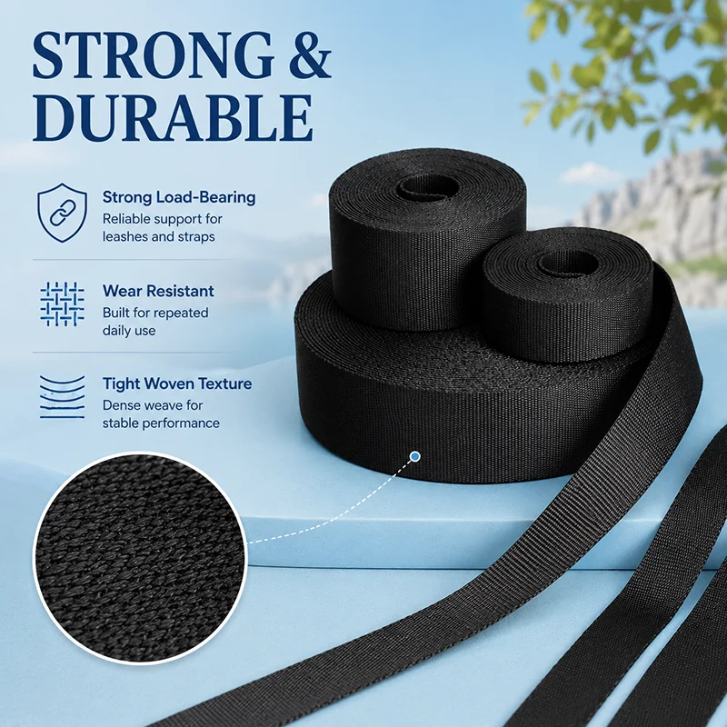 15M 10-100mm Black Nylon Webbi - Textile And Sewing Supply ulasan dan harga