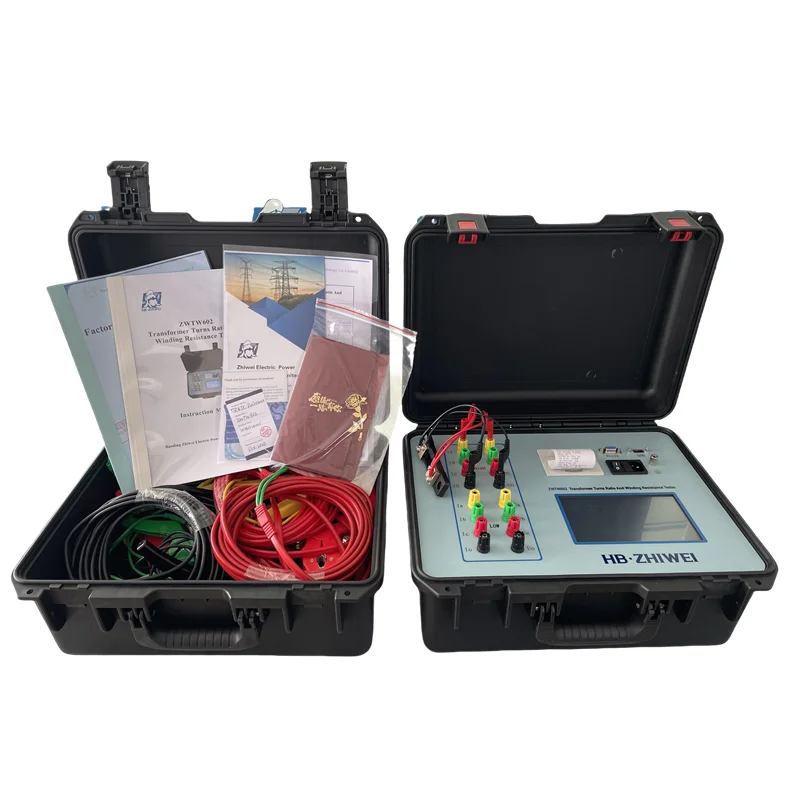 ZHIWEI DC Resistance Quick Tester Four-Wire Method Winding Resistance Tester Transformer with 0.1 Resolution 1 Year Warranty