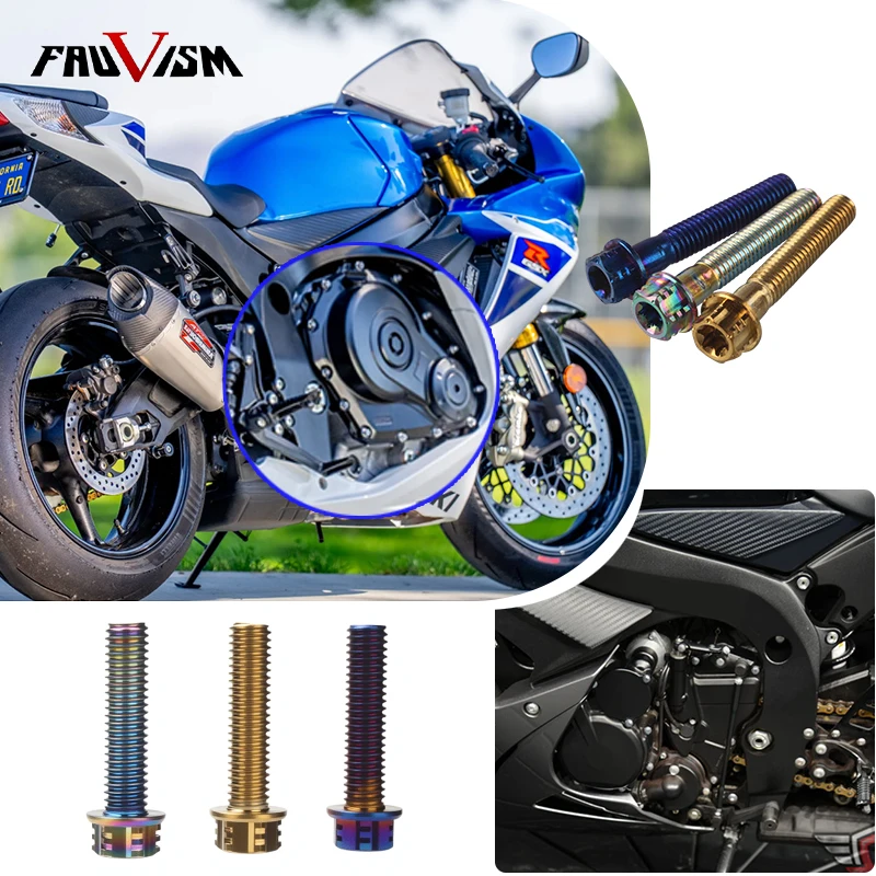 Engine Bolt Kit Fits GSX-R600 GSXR750 Magneto Clutch Cover Replacement High Strength Corrosion Resistant Motorcycle Fastene