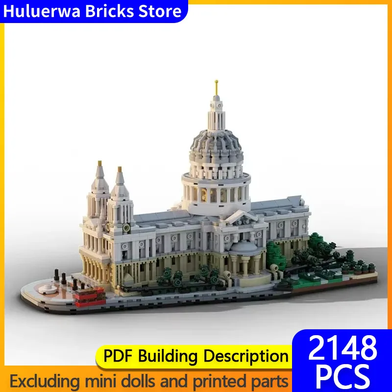 City Street View Model MOC Building Bricks Saint Paul's Cathedral Modular Technology Gifts Holiday Assemble Children Toys Suit