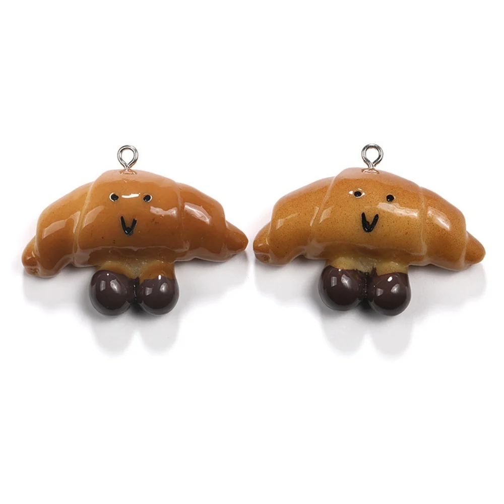 10pcs Resin Mixed Style Cute Simulation Alkaline Water Bread Charms Pendant For Diy Making Necklace Pendant Jewelry Accessories