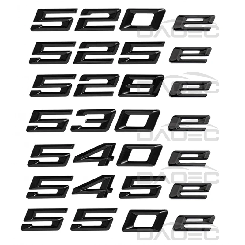 

Car Trunk Chrome Letters Badge Emblem Decals Sticker For BMW 5 Series 520e 525e 528e 530e 540e 545e 550e E39 E60 E61 F10 F11 G30