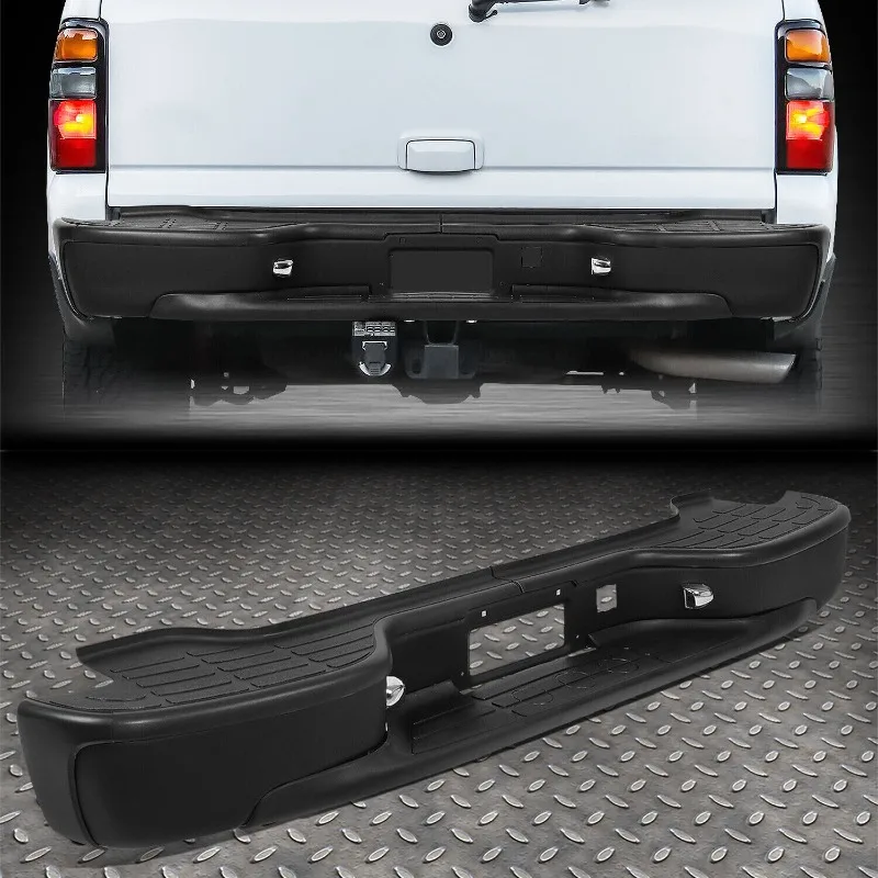 

US FOR 2000 2001 2002 2003 2004 2005 2006 SUBURBAN 1500 2500 TAHOE YUKON XL MATTE BLACK STEEL REAR STEP BUMPER