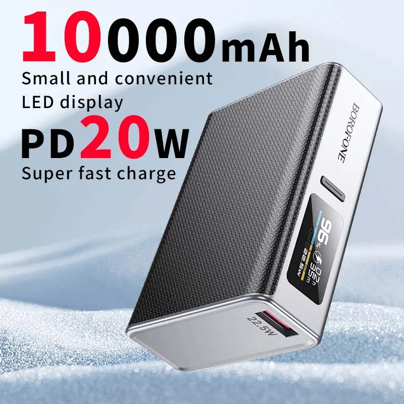 

10000mAh high-capacity Portable PowerBank 22.5W PD LED Display External power supply Fast Charging for iPhone xiaomi power bank