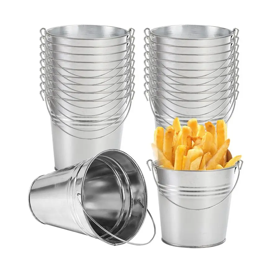 

Набор оцинкованных ведер, металлические ведра 4,5x5 с ручкой, металлические ведра в деревенском стиле с ручками для цветов, поделок, праздников, усилителей для фермерского дома