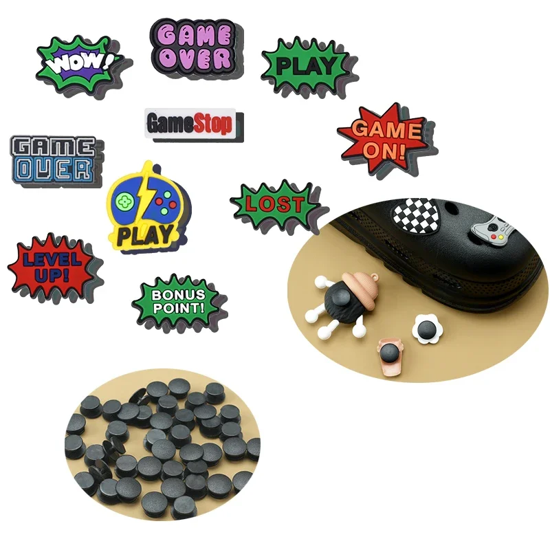 Shoe Charms for Crocs Accessories  video game Shoes Charm for Croc Decorations Pins Men Accessory Jeans Woman Clogs Clips Badges
