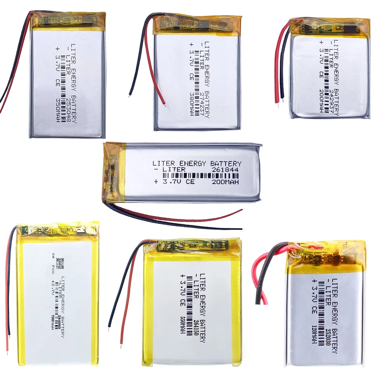 3.7V Polymer Battery 284060 for Smartwatches and Fitness Trackers GPS Navigation, Smart Wearables  Bluetooth Speaker