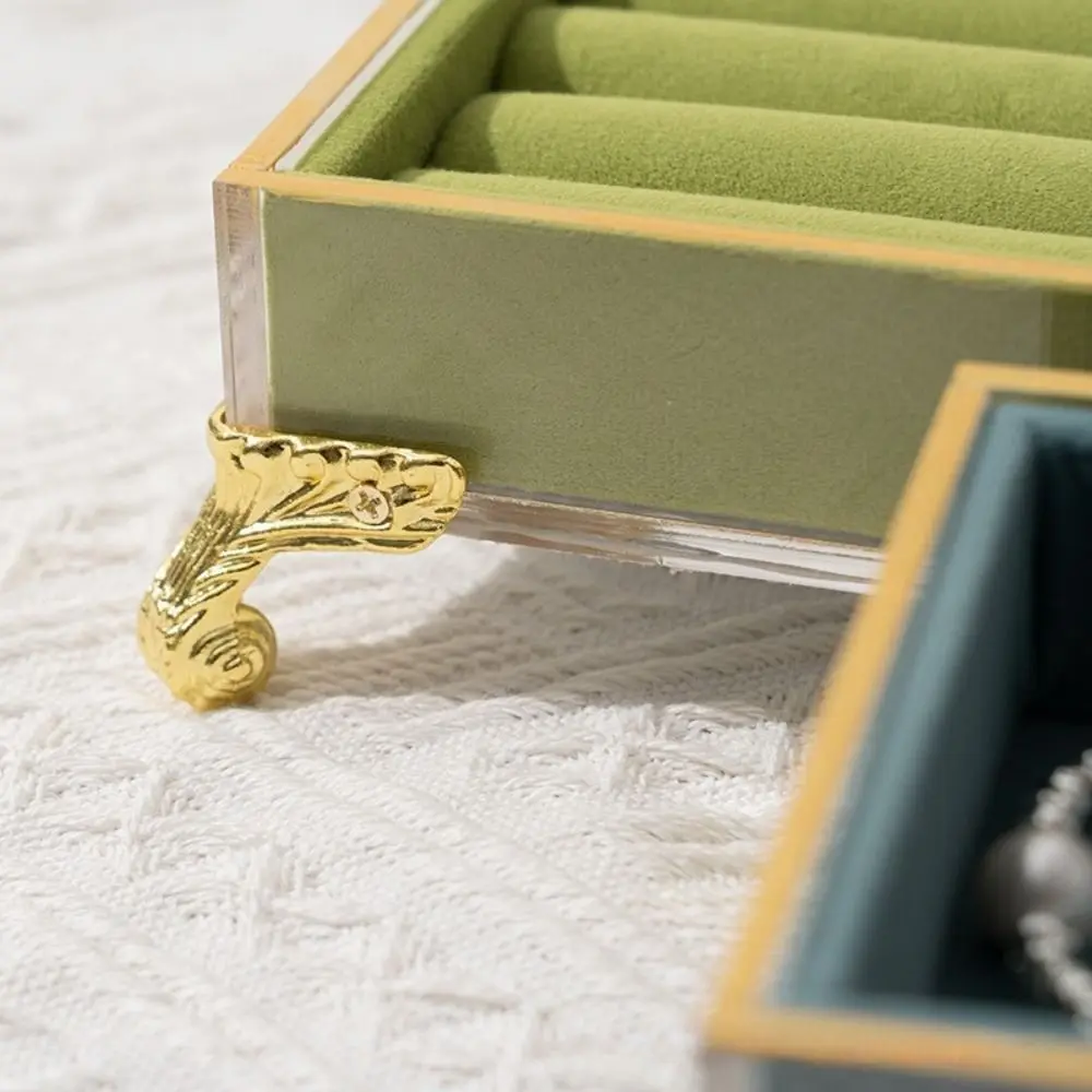 

Velvet Jewelry Display Stand Multifunctional Vintage Jewelry Tray Holder Desktop Storage Earrings Rings Jewelry Holder Box
