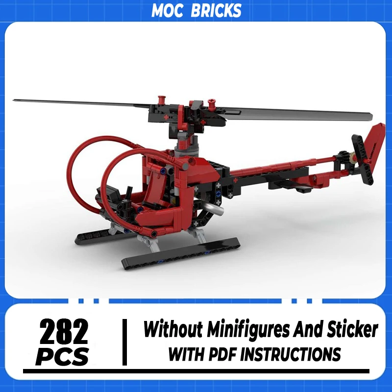 

Aerial Aircraft Model Moc Building Blocks Modular Helicopter Model Technology Modular Gifts Construstion DIY Assembly Set Toys