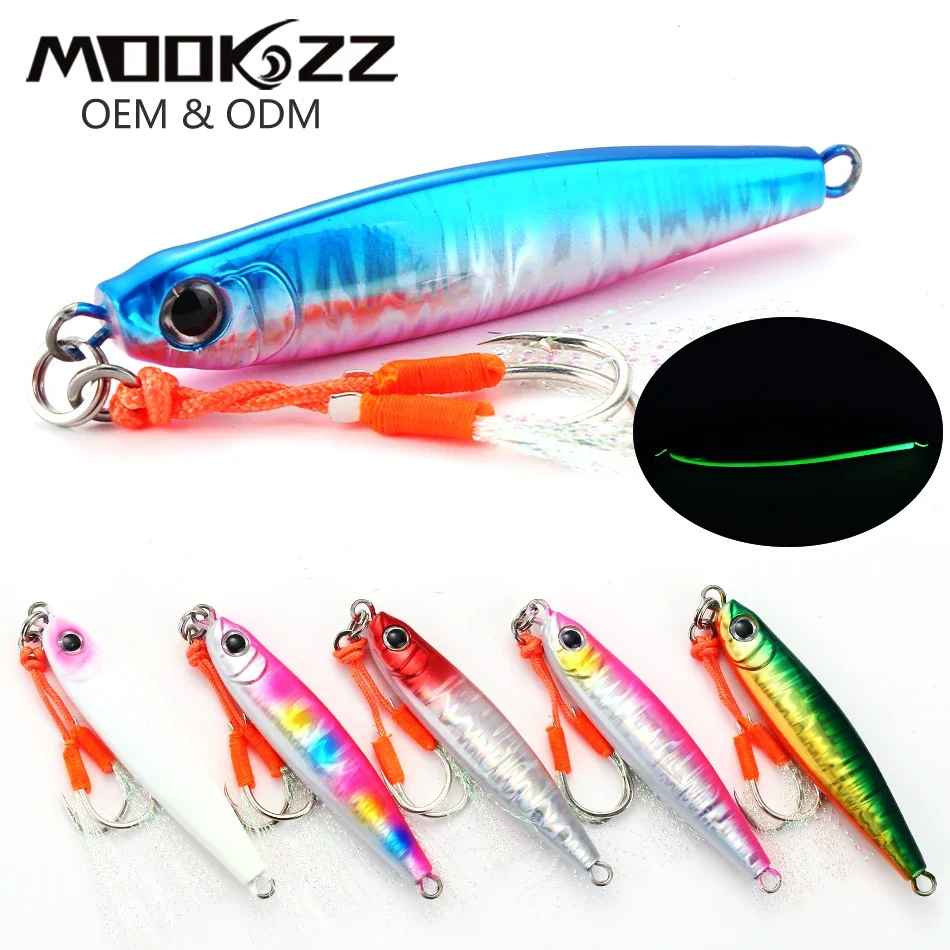 MOOKZZ New Speed Japen Metal Cast Jig 40G 60G 80G Shore Casting Jigging Fish Sea Bass Fishing Lure Artificial Bait Tackle