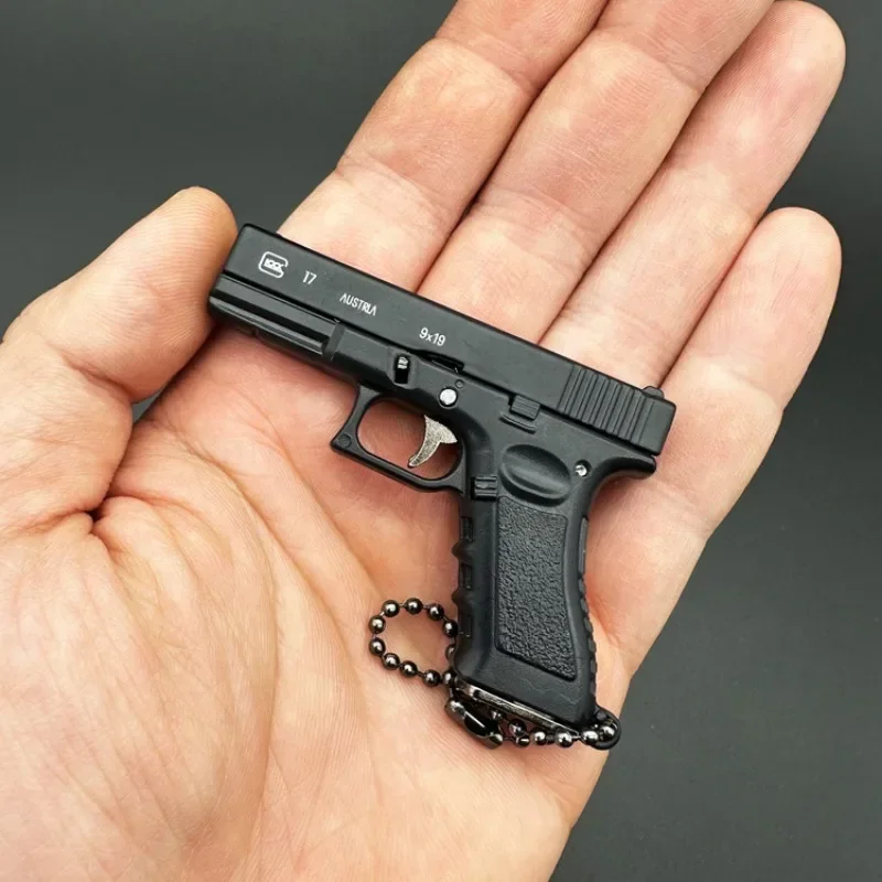 1:3 Mini G17 Metal Toy Gun Model Alloy Keychain Detachable Look Real Collection Color Impressive Birthday Gifts For Boys Adult