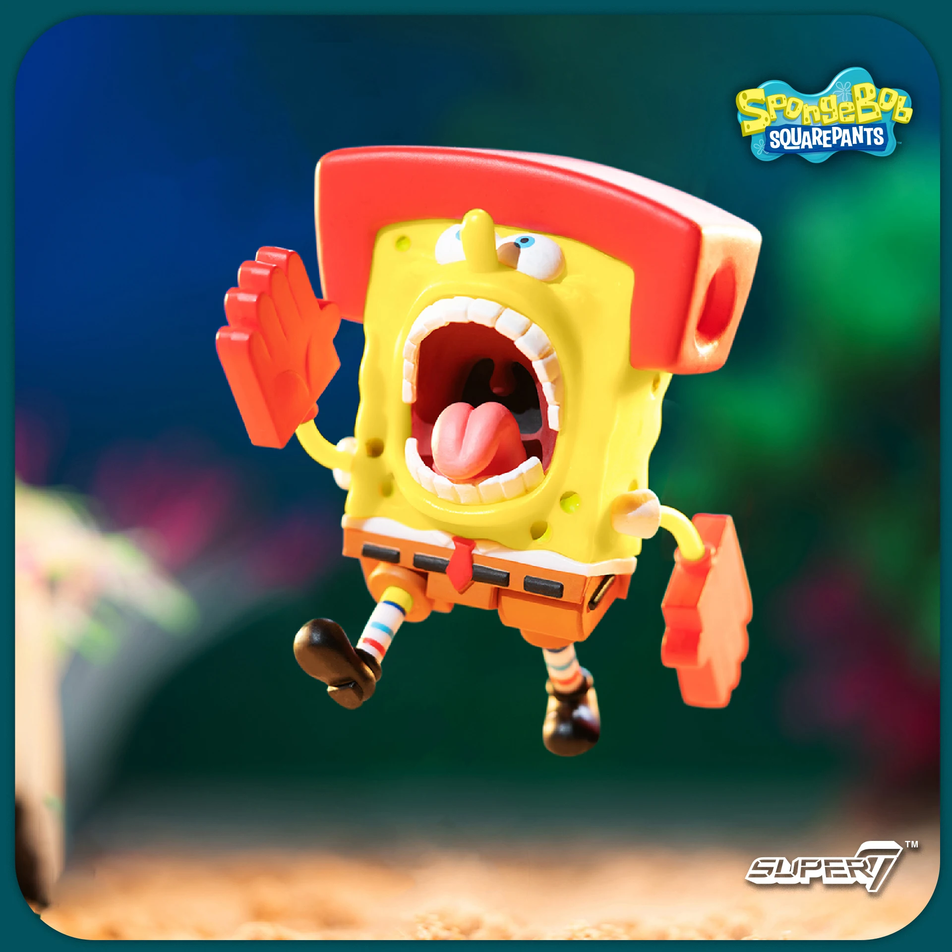 Super7 Spongebob Squarepants Wave 2 Band Geeks Spongebob SpongeGar Kah-Rah-Tay 3.75 Inch Reaction Figure Collectible Models Toys