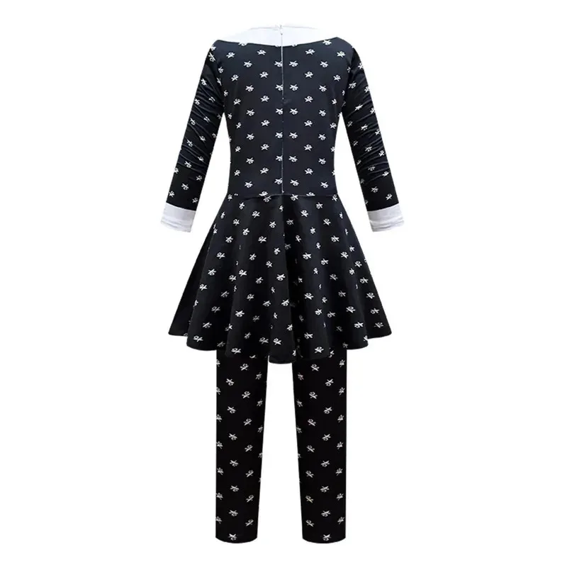 أزياء تنكرية جديدة لعام 2025 للأطفال بذلة morticia فستان حفلات عائلي للفتيات ملابس نسائية أزياء الهالوين ☆ ★ ☆ ★ كيو أوم [8