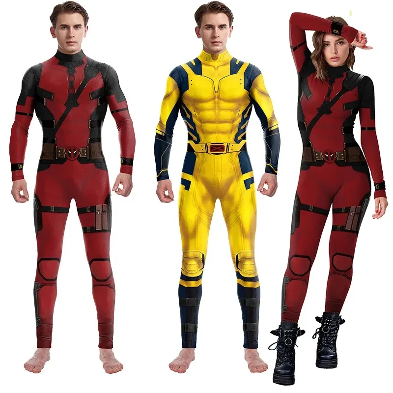 Cosplay Superhero Deadpool Women Jumpsuit Wolverine Printed Halloween Zenti James Howlett Party Bodysuit Cosplay Costume