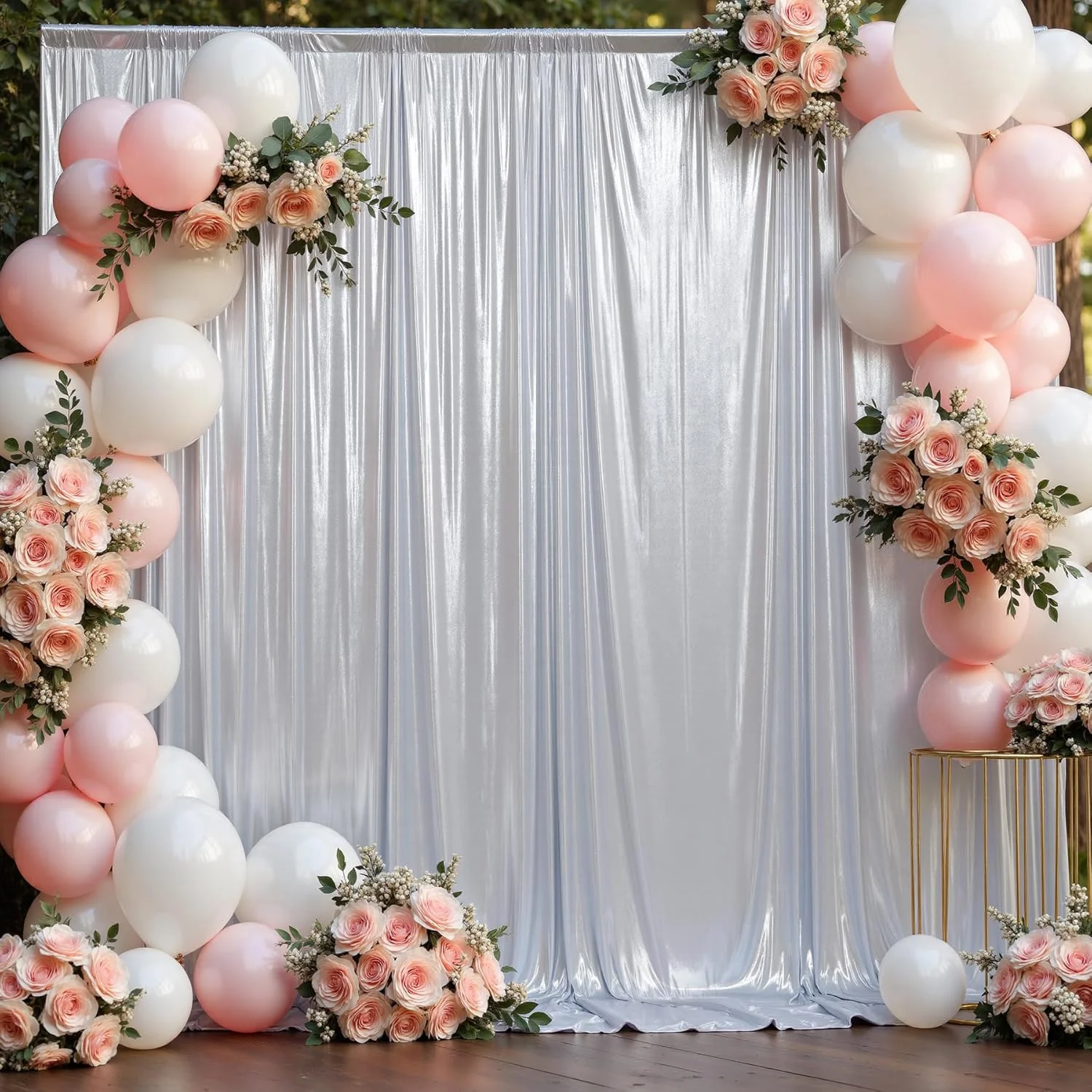 しわになりにくい DIY 背景カーテン パーティー ウェディ - Wedding Backdrop Curtain のレビューと価格
