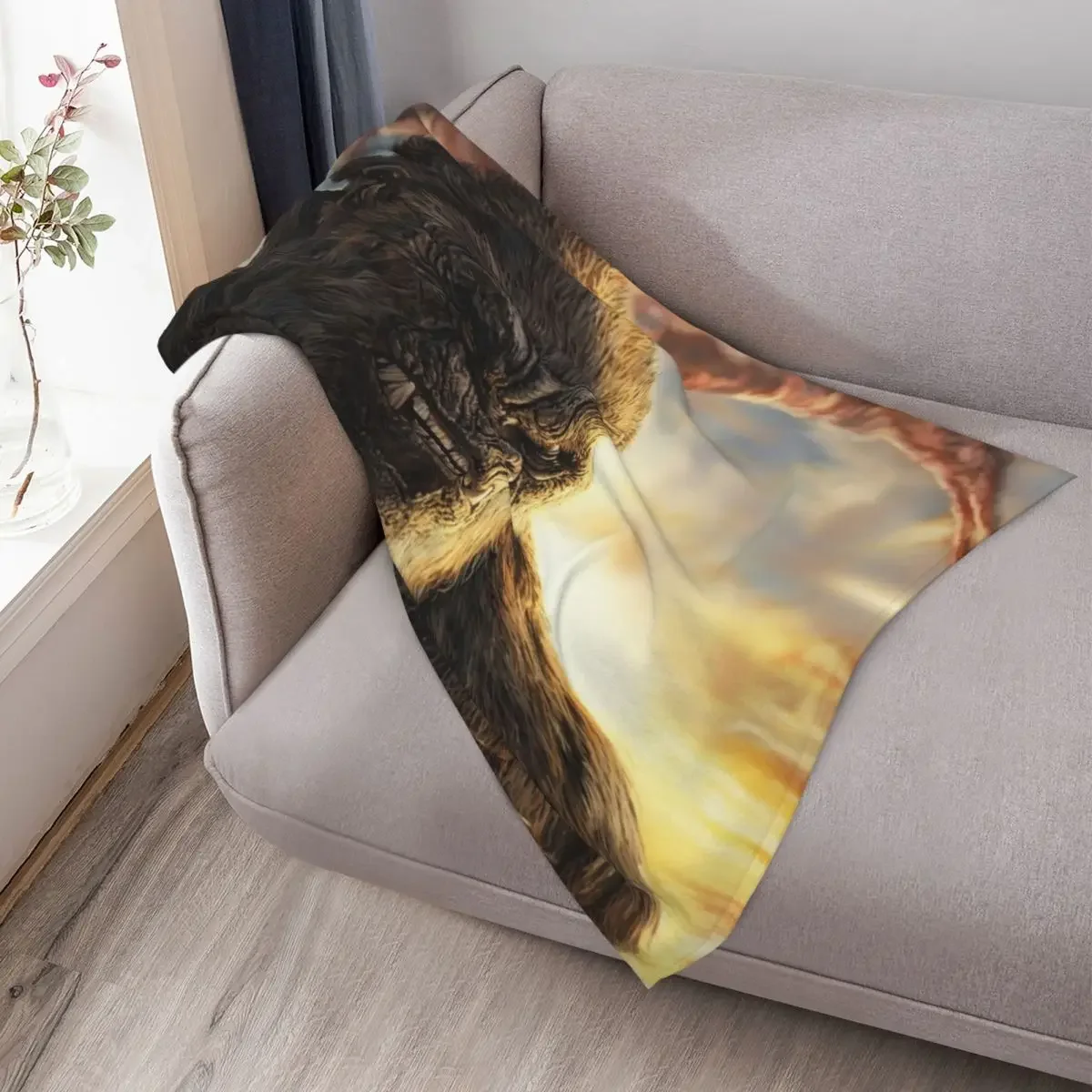 كينغ كونغ رمي بطانية للأريكة رقيقة أنيمي الأربعاء البطانيات القطيفة