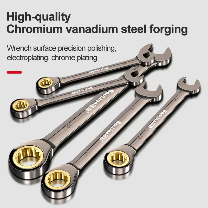 Combination Wrench Metric and Standard Gare Ring Spanner Nut Tools for General Household,Garage,Auto Repairs