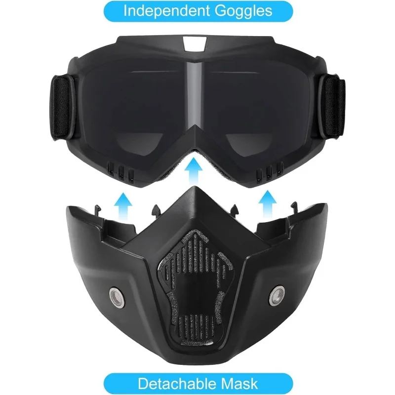 Casco táctico de cara completa ABS rápido con gafas desmontables y soporte NVG, equipo de máscara protectora militar Airsoft CS para exteriores W