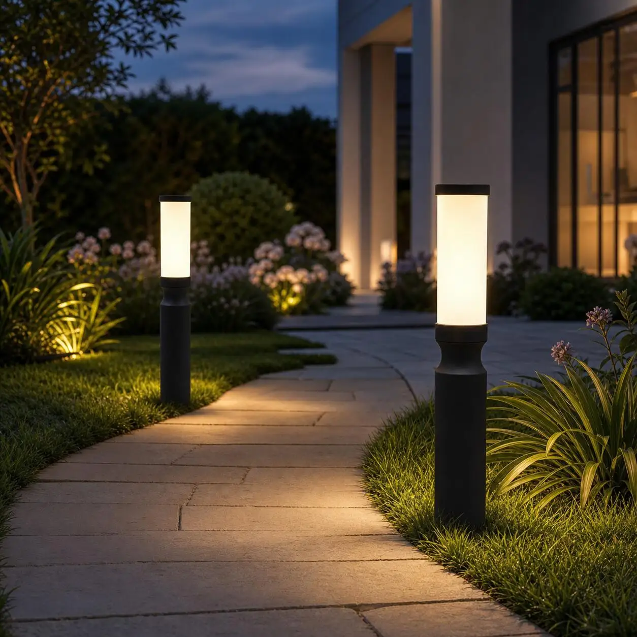 Outdoor LED Landscape Lighting Super Bright Pillar Street Lamp Energy Saving Anti-Corrosion Pathway Lighting for Patio Park Squa