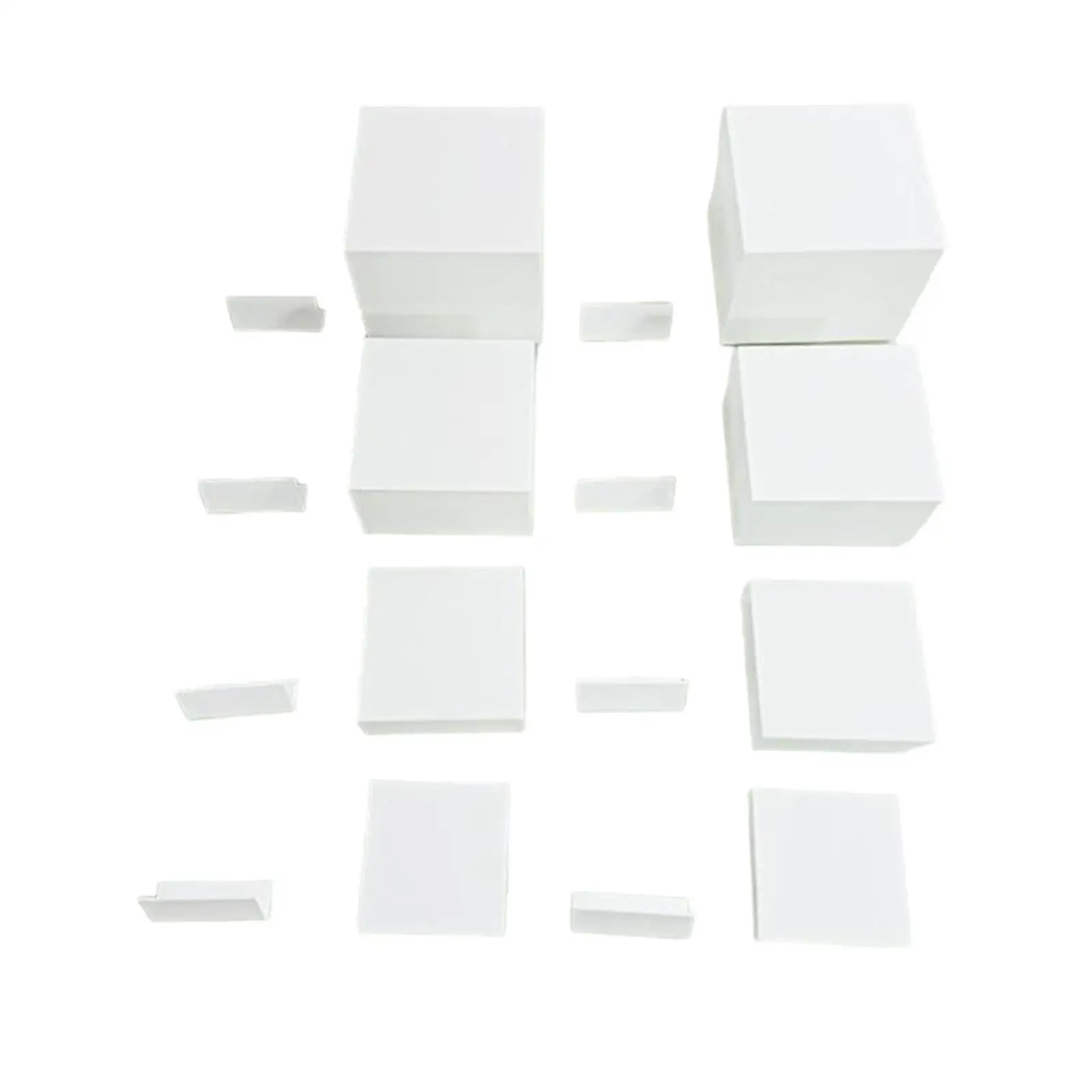 8Pcs Acrylic Cube Display Box Riser with Hollow bottoms Nesting Riser for Action Figures Collection Collectibles Cake Cosmetics