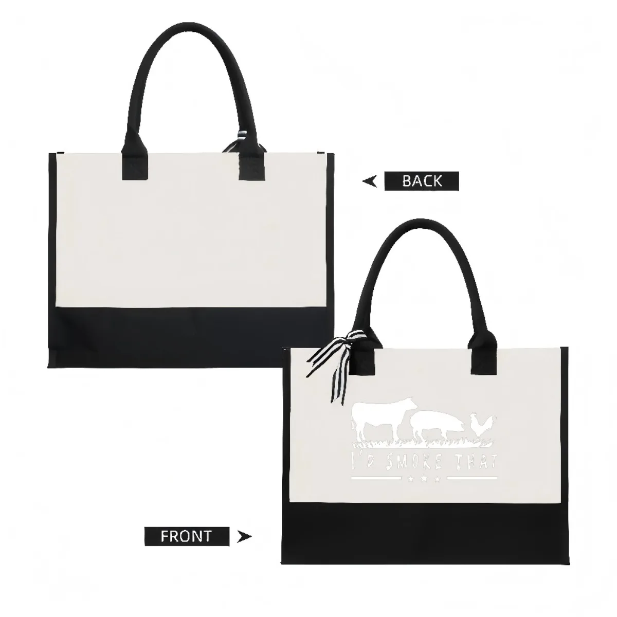 أنا دخن أن 2026 وصول جديد موضة عملية واسعة قابلة لإعادة الاستخدام حمل حقيبة نمط طباعة 2 لهجة الثقيلة حقيبة كتف كبيرة