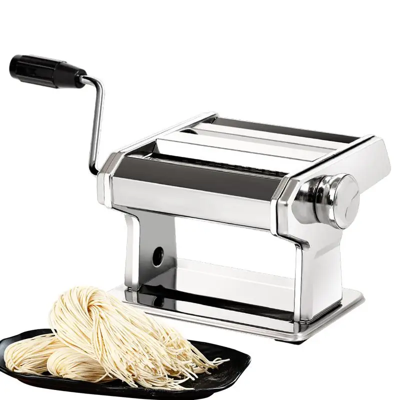 

1pc Manual Noodle Maker Stainless Steel Making Spaghetti Press Pasta Machine Spaghetti Cut With 9 Adjustable Thickness Settings