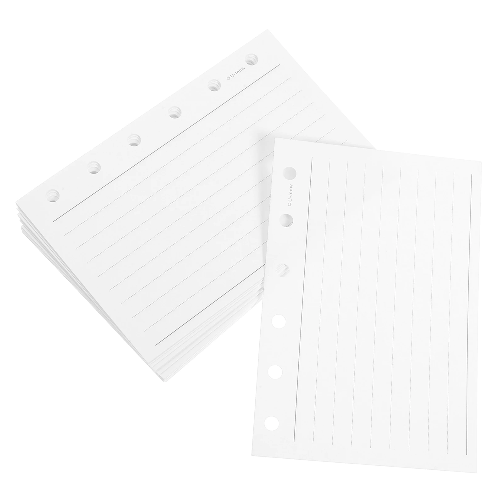 

Journal Refill Pages 6 Hole Design White Paper Smooth Writing School Office Home Use Planner Inserts Lined Binder Note Pad