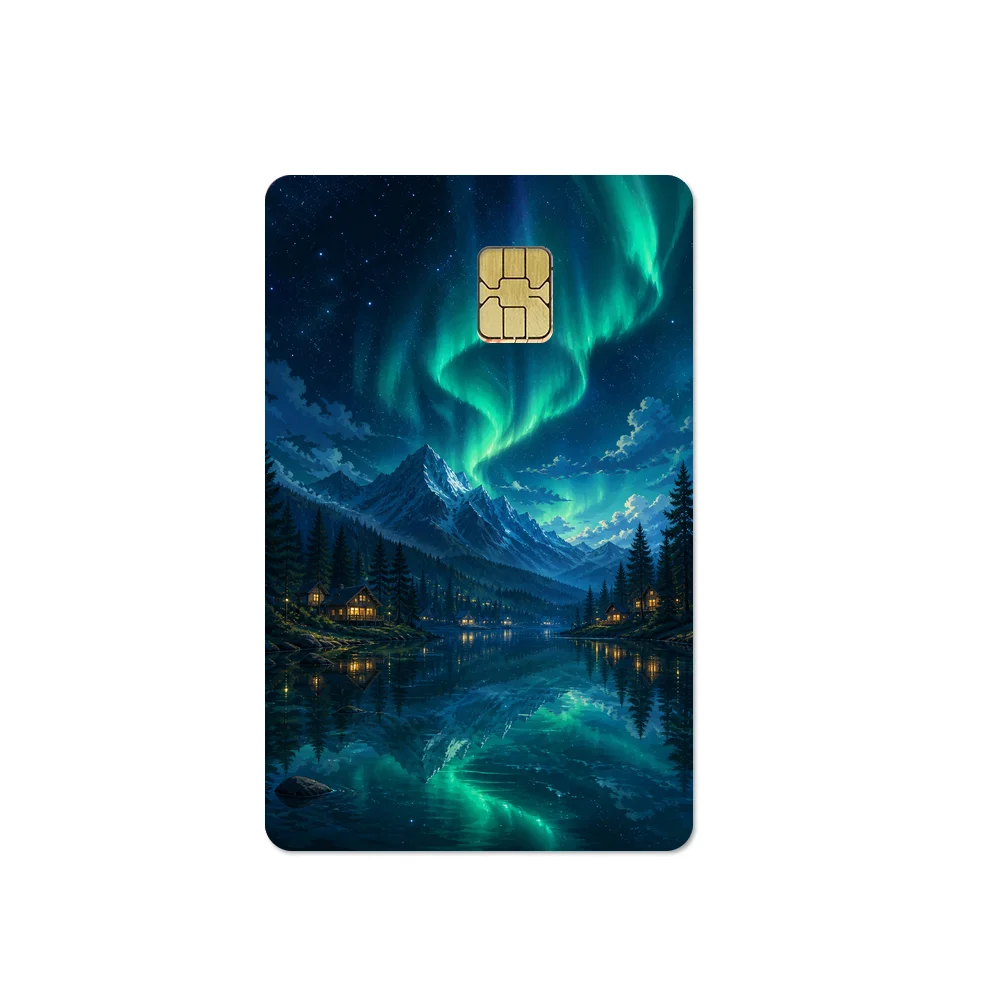 Scenic Landscape Card Sticker Skin Creative Nature Art Design Decorative Card Cover Waterproof DIY Sticker Bank Card Gift