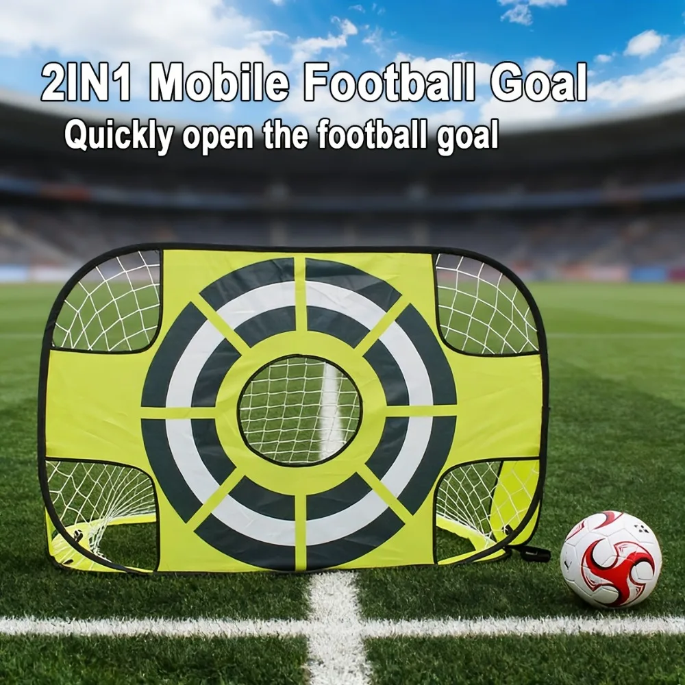 

Портативный набор футбольных ворот с сеткой, складные тренировочные футбольные ворота для двора, дома и улицы, простая сборка, подарок для детей, взрослых и мальчиков