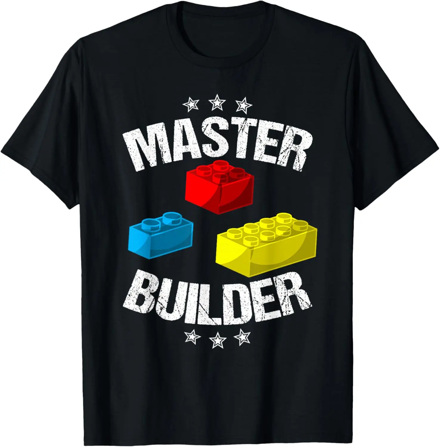 Cool Master Builder Funny Building Blocks Men Women Short Sleeve T-Shirt 100% Cotton Trendy Y2K Short-Sleeve Tee – Soft,