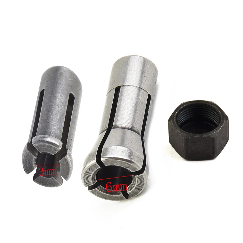 

1Pcs Chuck Cap Collet Chuck Replace For GD0600 906 763620-8 3mm 6mm 763627-4 GD0603 GD0601 Collet Nut Power Tool Accessories