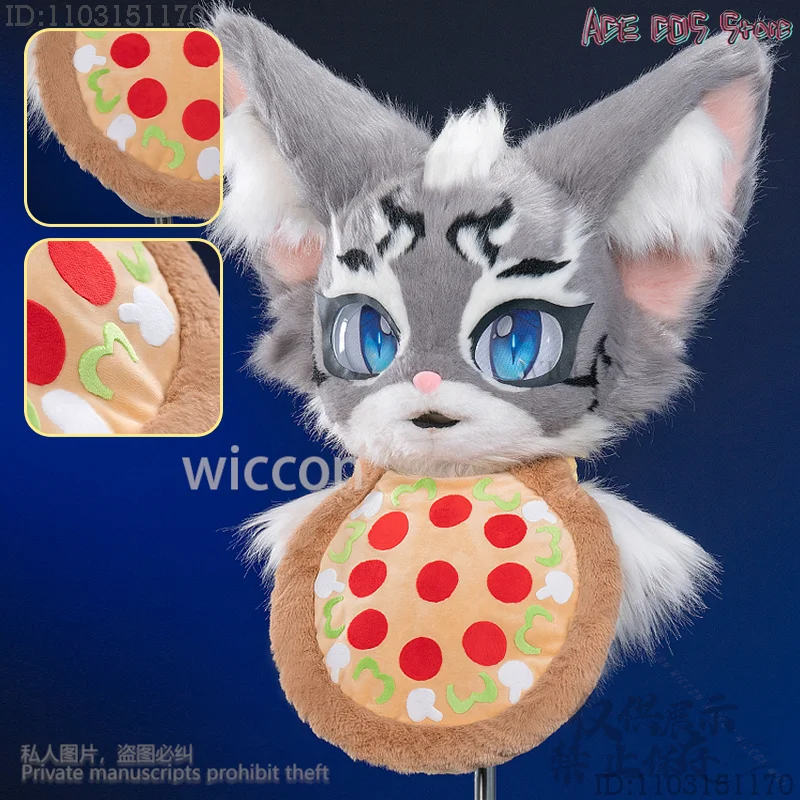 

Cosplay Cute Furrsuit Animal Cat Dog Fox Cosplay Anime Furry Costume Plush Pizza Scarf Kawaii Sweet Suit Accessories Cos Customi