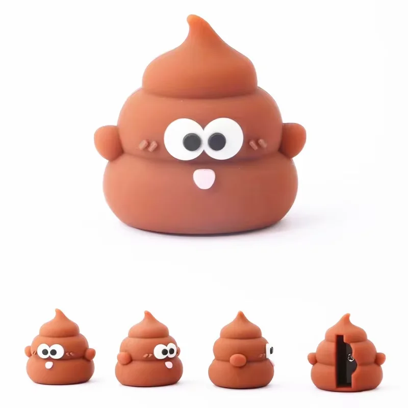 50pcs Creative Mini Cute Poop Pencil Sharpener for Elementary School Students Convenient Pencil Sharpener Children's Reward Gift