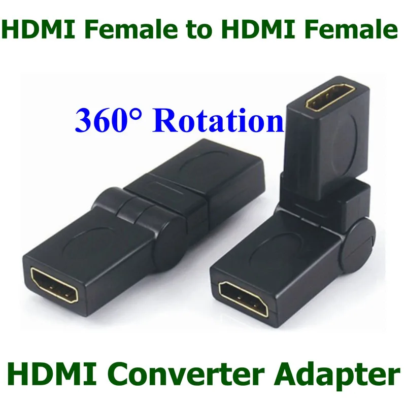 

20 шт., переходник HDMI «мама» на HDMI, вращающийся на 360 градусов адаптер, удлинитель, конвертер HDMI для ЖК-минишетора, ПК