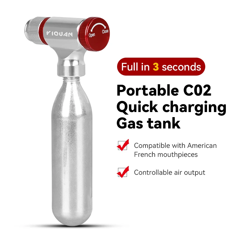 Pompa Ban Sepeda CO2 Pompa CO2 Kepala Inflator Paduan Aluminium Alat Pompa Ban Sepeda Mini Pompa CO2 Aksesoris Sepeda