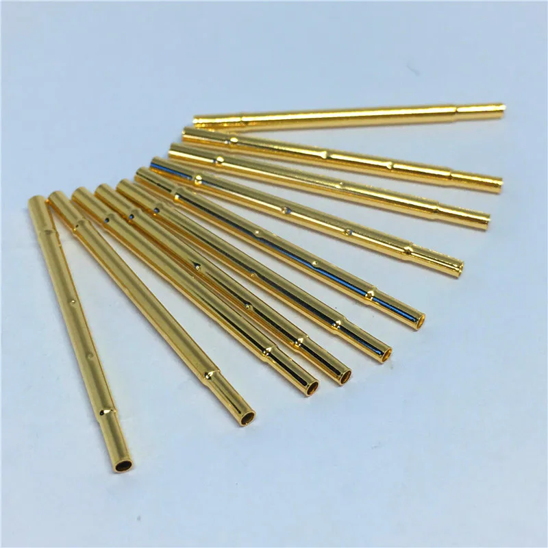 20/100PCS R100-3C Test Pin P100-B Buchse Messing Rohr Nadel Hülse Sitz Crimp Verbinden Sonde Hülse 29,3mm Außen Durchmesser 1,67mm
