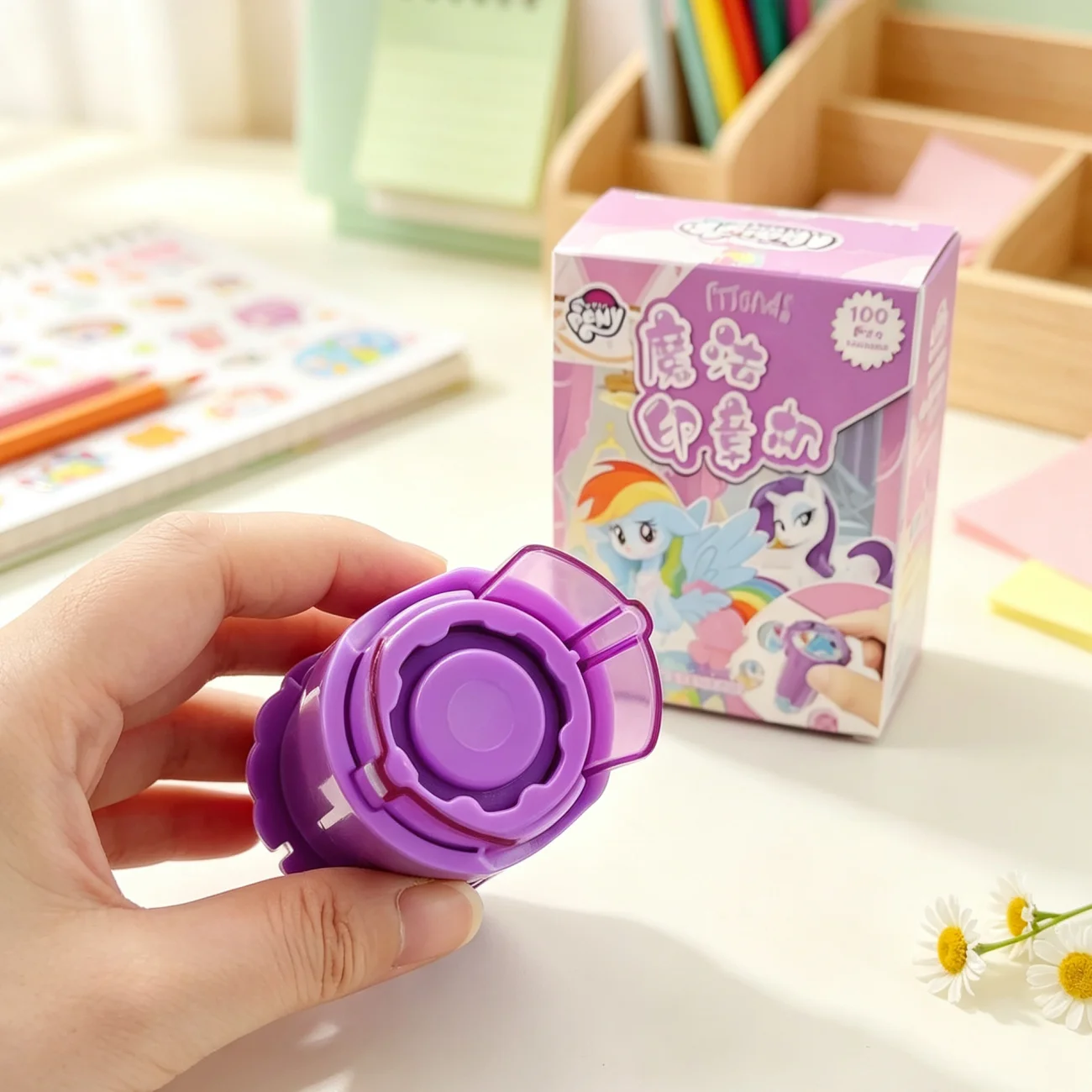 1 Pc Magical Stamp Sticker Machine: Cute Anime Style DIY Stamps for Journaling & Rewards. Perfect Gift for Kids & Friends for