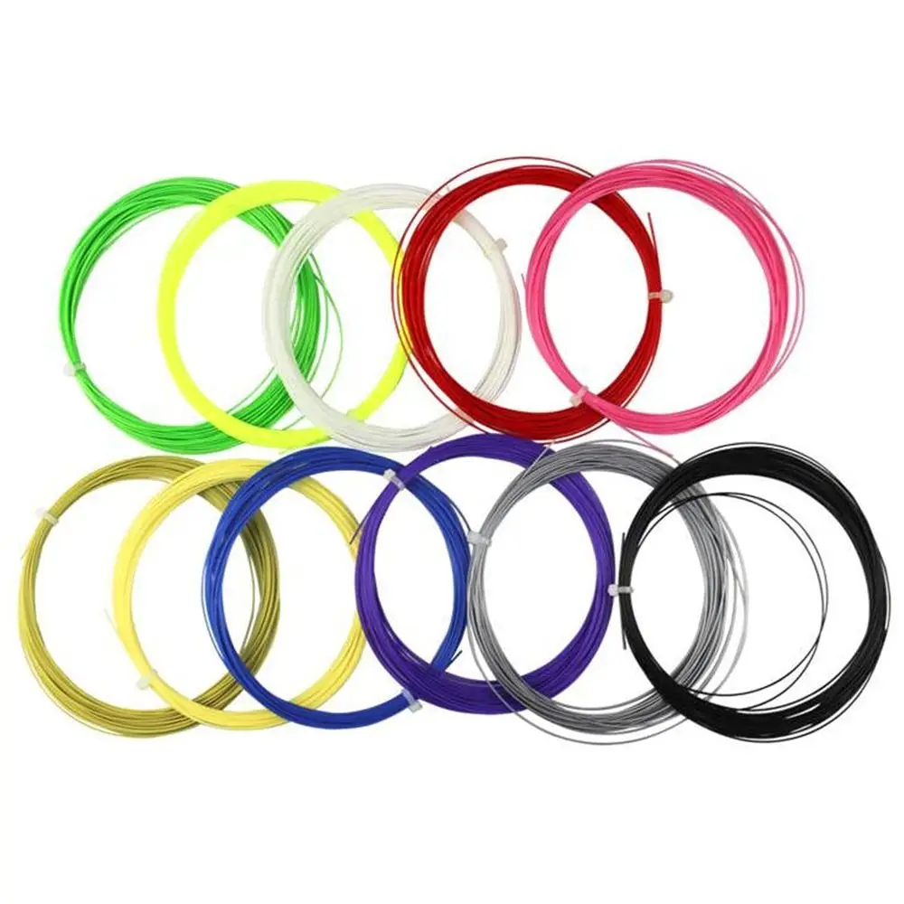 النايلون سلسلة كرة الريشة امتصاص الصدمات خط كرة الريشة مرونة عالية التدريب مضرب سلسلة دائم مضرب بدمنتون خط