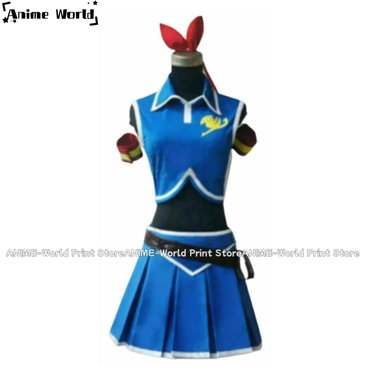 《Custom Size》Anime Cosplay Costume Lucy Heartfilia Backless Polyester Adult Women Halloween Party Dress