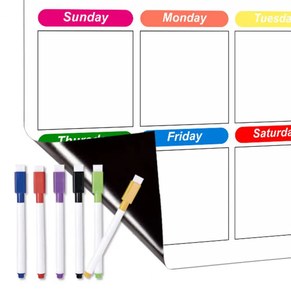 Magnetic Message Board Magnetic Board Weekly Planner Organize Home Kitchen with An Erasable Writing