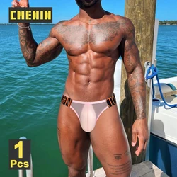 CMENIN Transparent Mesh Men's Briefs Sexy High-cut Men Panties Ultra-thin Breathable Mens Bikini Underpants Gays Man Underwear