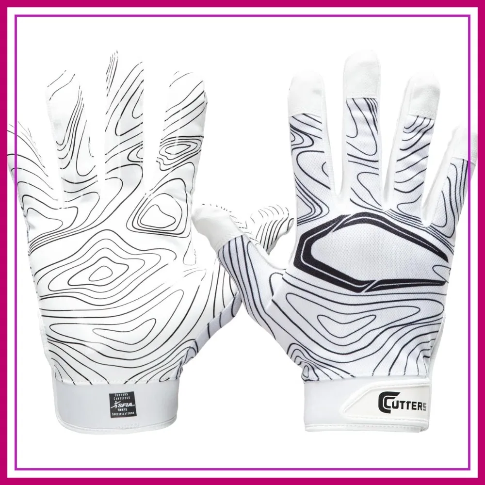 

Football Gloves for Receiver with Silicone Grip, Adult & Youth