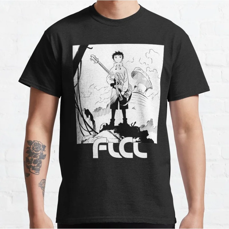 

1112 Fooly Cooly Gift t shirt for Anime lover FLCL Graphic shirts Y2K clothes All size Tops Cartoon tee S-6XL clothing