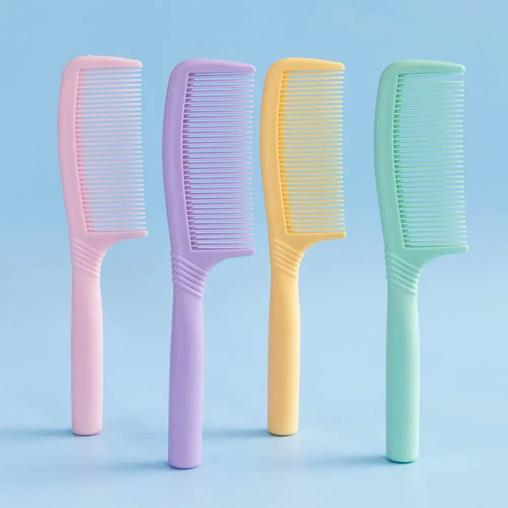 Cute Plastic Hair Comb Scalp Massage Anti-static Massage Smoothing Comb Wear-resistant Macaron Color Hairdressing Comb Barber