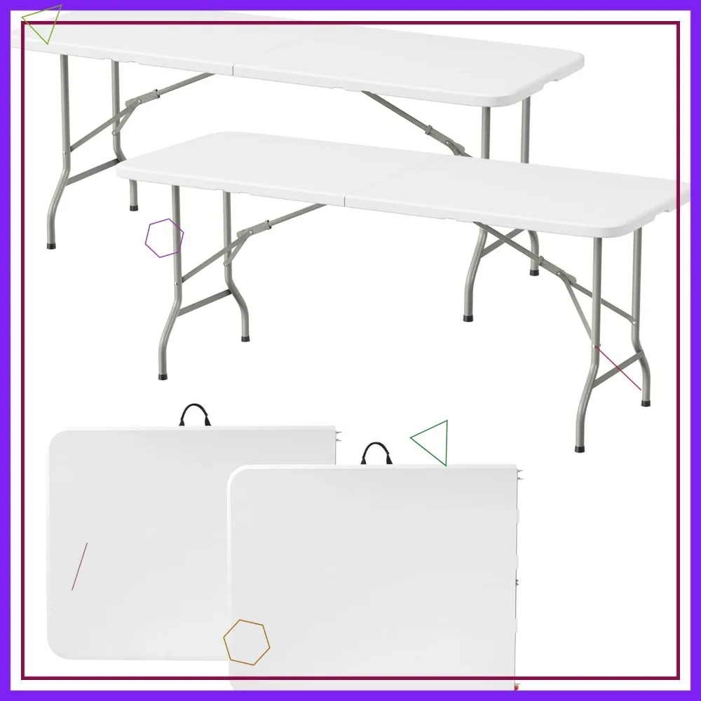 

Сверхмощный складной стол длиной 6 футов для кемпинга, пикника, вечеринки — использование в помещении и на открытом воздухе