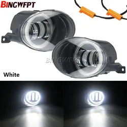 2개 엔젤아이 안개등 자동차 LED 렌즈 안개등 주간 주행등 DRL 30W 6000LM 12V 폭스바겐 제타 Mk6 티구안 투란 2011-2014용