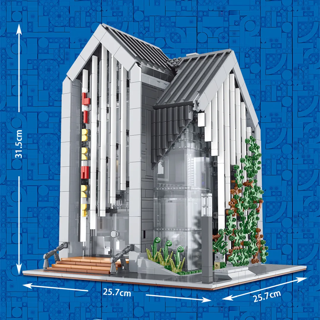 مكتبة منزل عرض الشارع العمارة اللبنات الطوب نموذج MOC لعبة تعليمية هدية 2789 قطعة