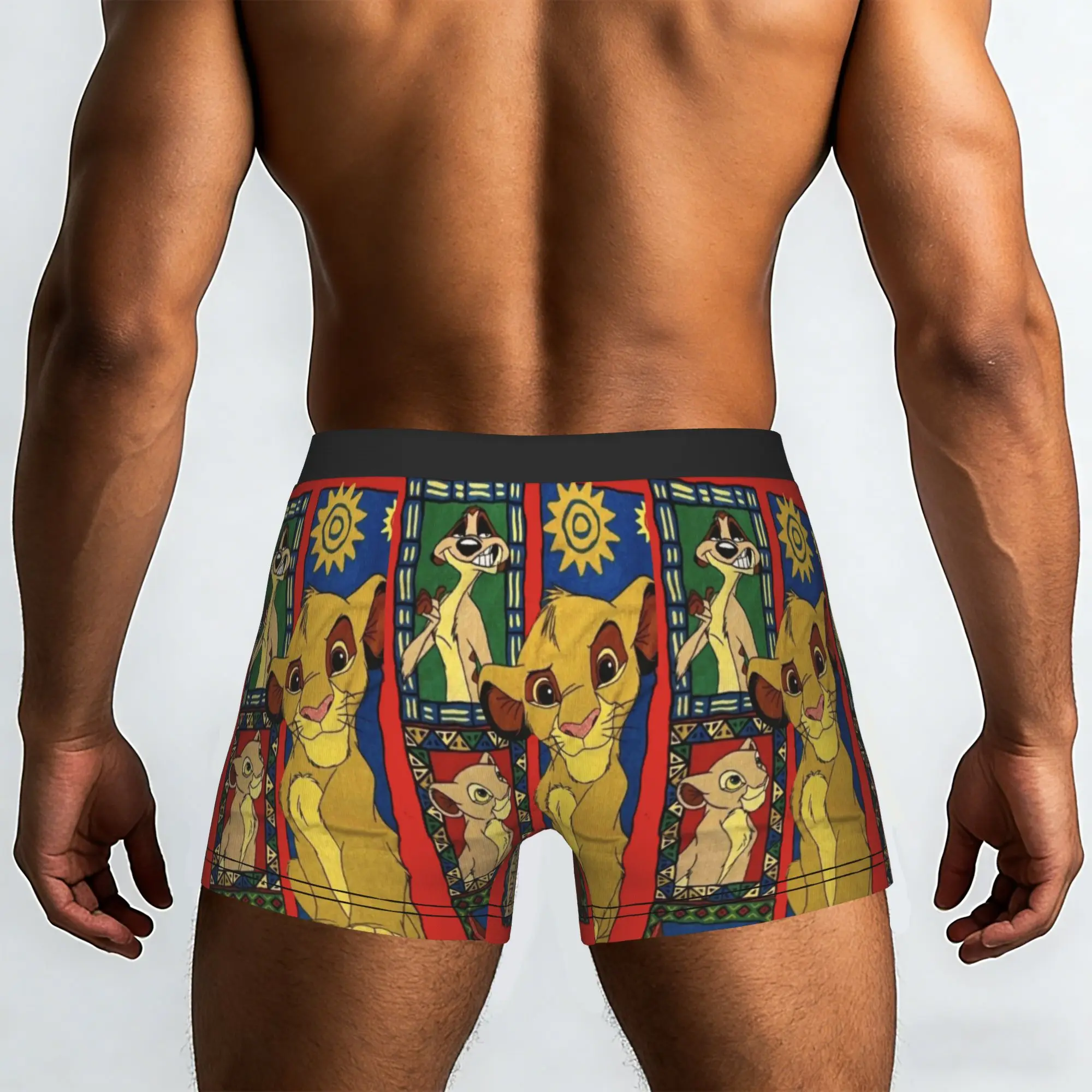 Customized The Lion Cartoon K-Kings Underwear Male Print Anime Boxer Shorts Panties Briefs Breathable Underpants