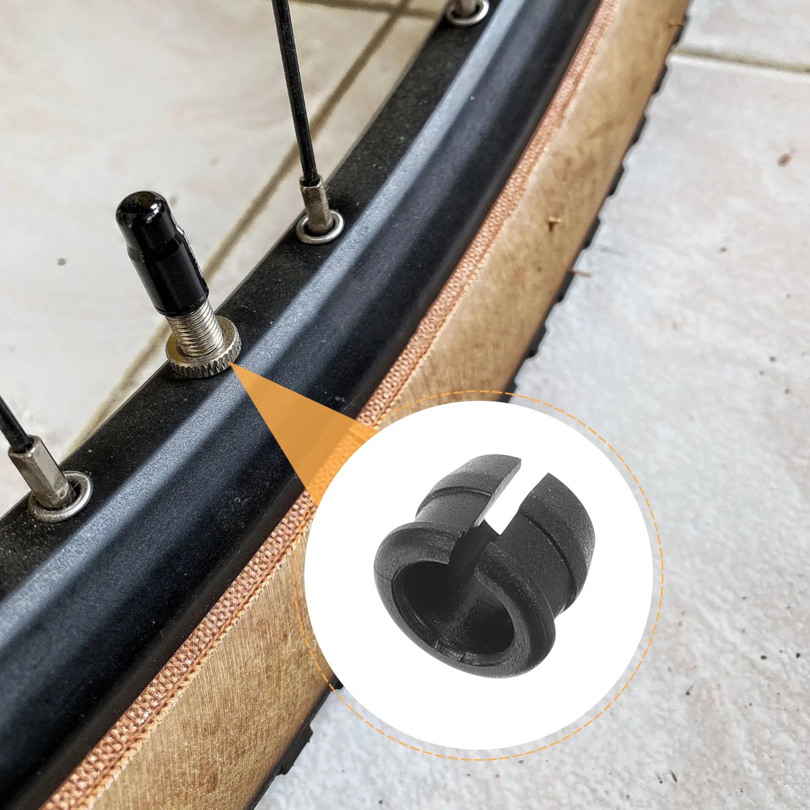 

10pcs Valve Stem Grommets to Adapter for Bike Tire Electric Scooter Wheel Air Nozzle Protector Lightweight