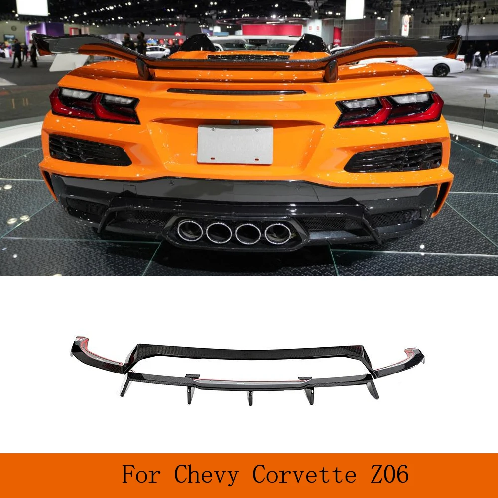 

Carbon Fiber Car Rear Bumper Diffuser For Chevrolet Corvette C8 Z06 Coupe 2023 Car Body Kits Diffuser Spoiler Decoration Trims